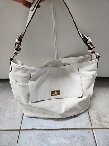 Sac à main blanc cassé