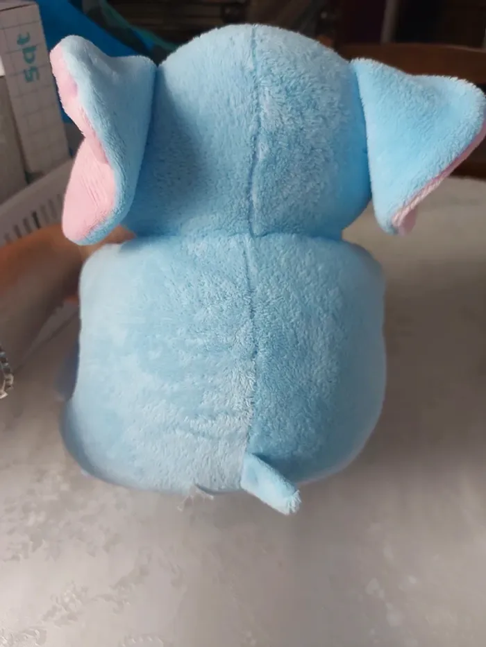 Peluche éléphant avec son plaid - photo numéro 2