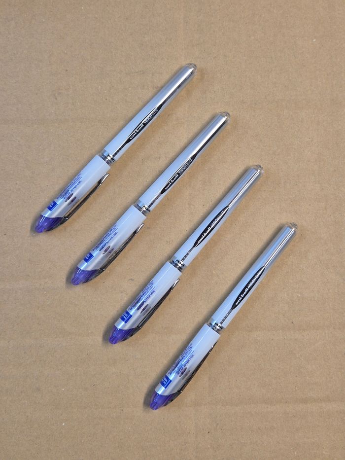 Lot 4 stylos Uni-ball Bisiln Elite Violet