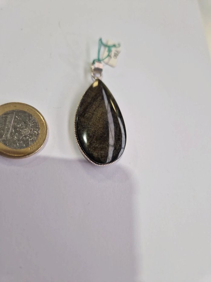 Pendentif obsidienne dorée Mexique - photo numéro 5