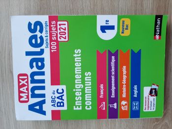 Livre Maxi Annales BAC Lycée 1ère - Hatier - Neuf