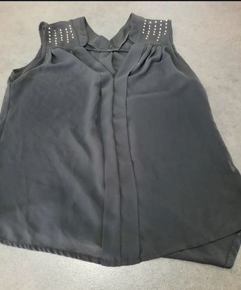 Blouse manches courtes noir