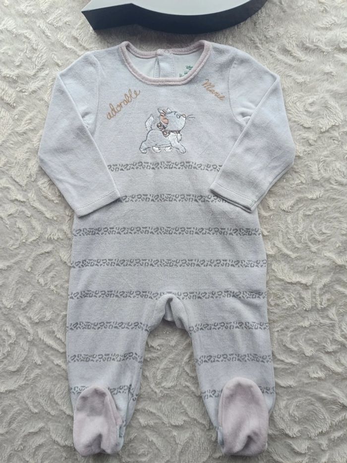 Pyjama grenouillère velours Fille 18 mois Marie Aristochats Disney Baby Orchestra - photo numéro 2