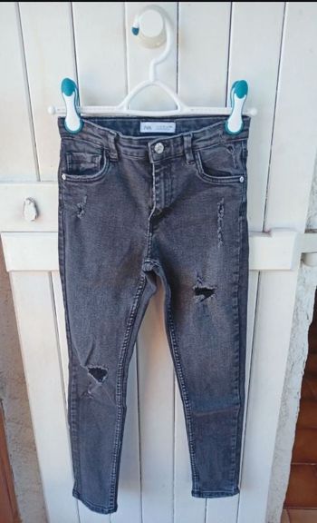 Jean slim noir délavé Zara 11/12 ans