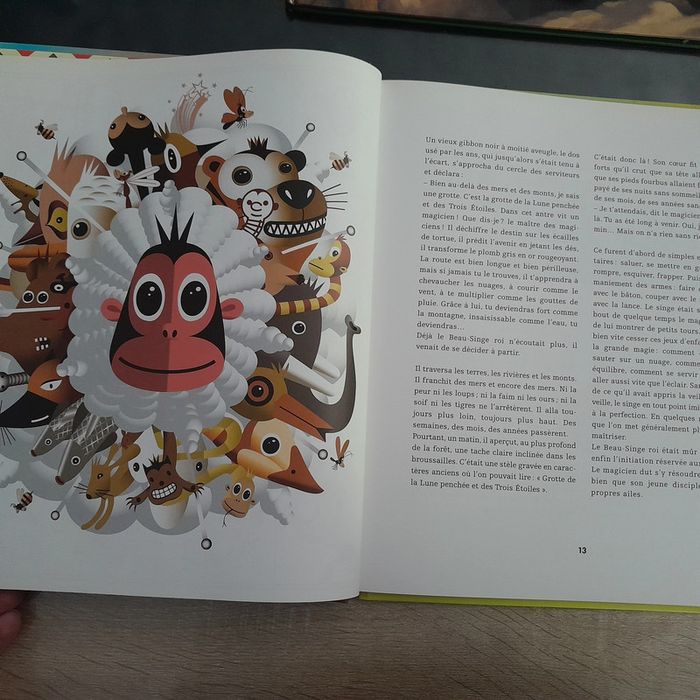 livre grand format - les étourdissantes aventures du beau-singe roi - photo numéro 2