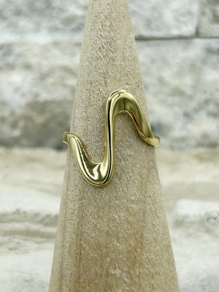 Bague dorée  en acier inoxydable