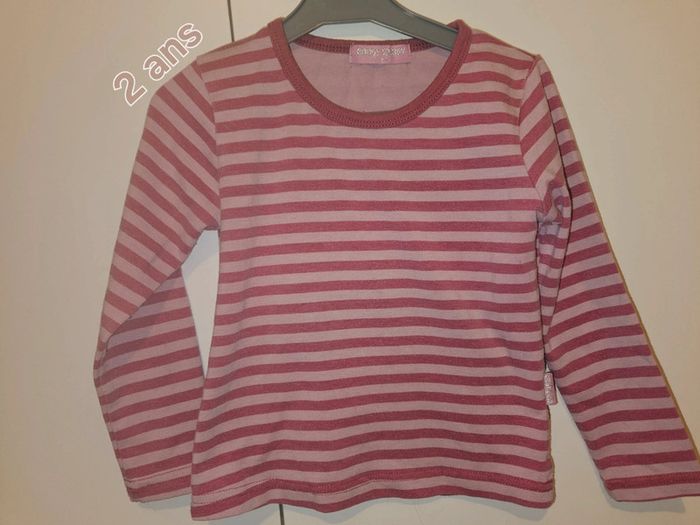 Pull fin rose à rayures rose/violet - Boggy woogy - 2 ans
