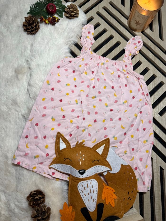 Robe à bretelles h&m bébé fille • 9/12 mois