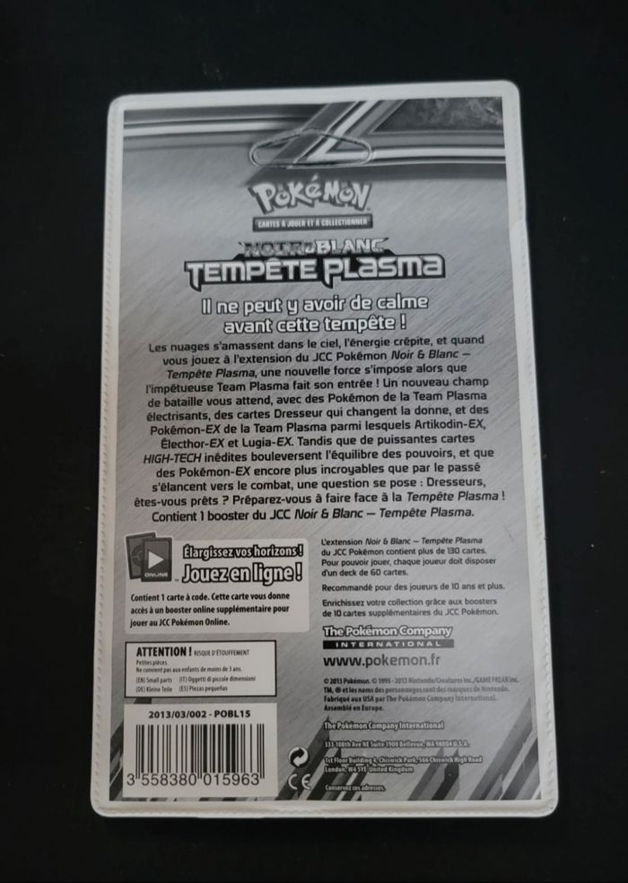 Blister Pokémon noir et blanc tempête plasma neuf FR - photo numéro 2