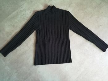 Pull col cheminé noir Taille 40 Etam