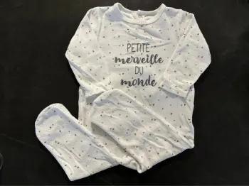 Pyjama chaud Gémo 12 mois - pois