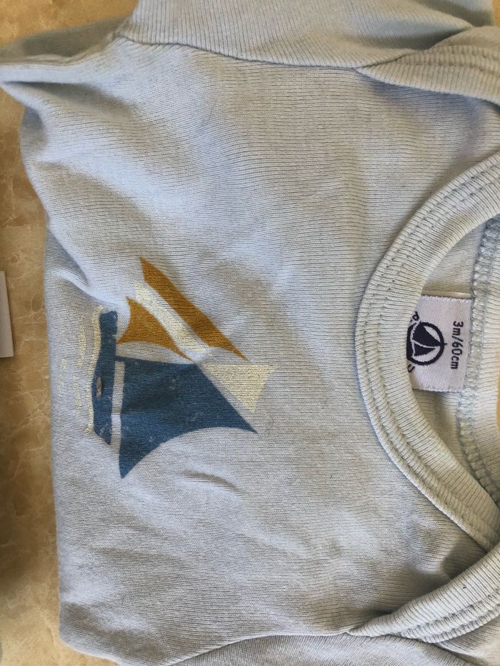 Lot bodies manches longues 3 mois Petit Bateau - photo numéro 3