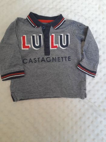 Polo manches longues lulu castagnette 12 mois
