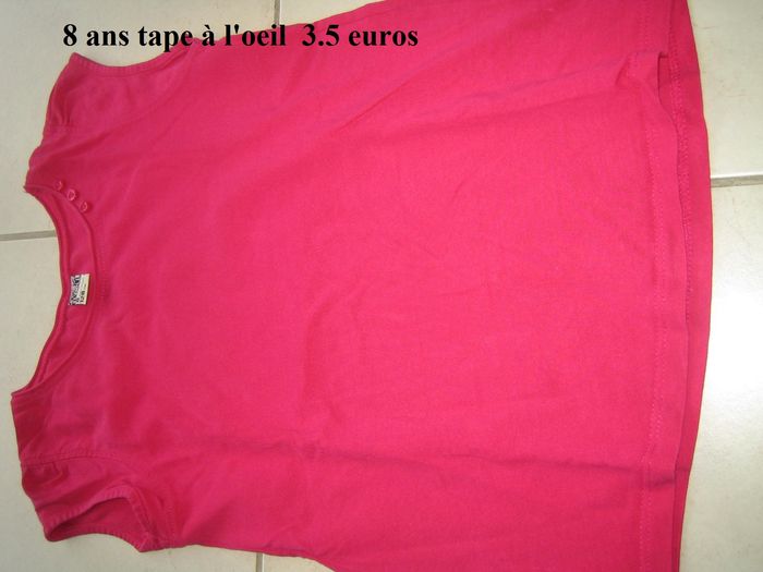 lot de 5 tee shirts okaidi et tape à l'oeil 8 ans été fille - photo numéro 2