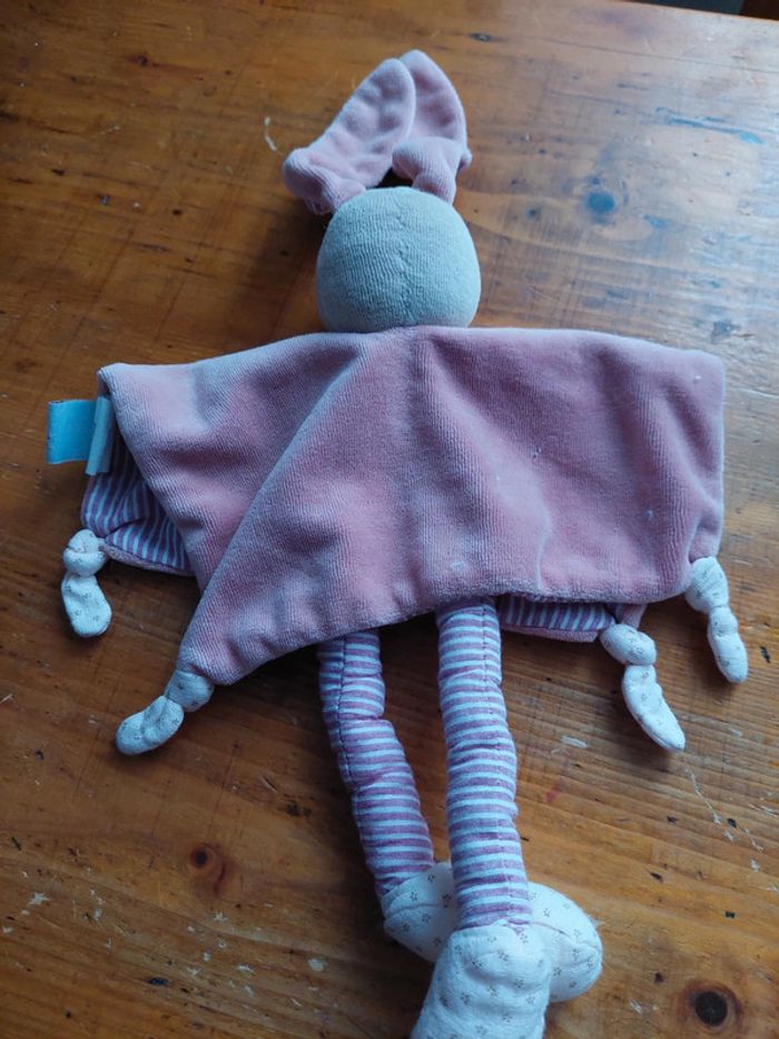 Doudou lapin rose Theo & Ines - photo numéro 6