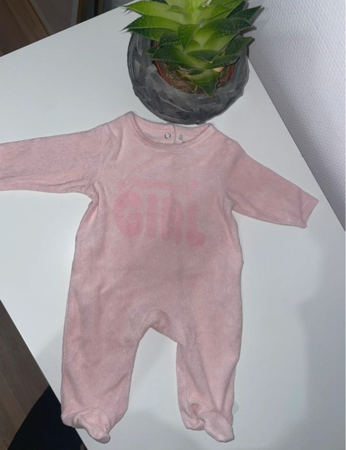 Pyjama velours dors bien - 1 mois - photo numéro 2