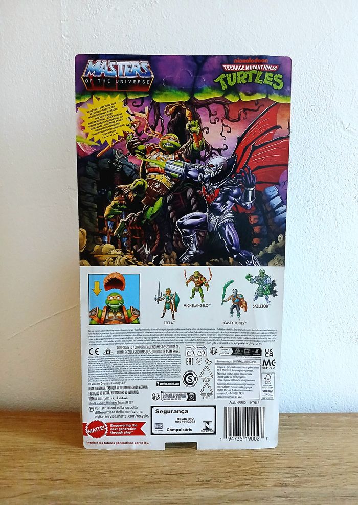 Figurine Michelangelo Turtles Of Grayskull Mattel - photo numéro 2