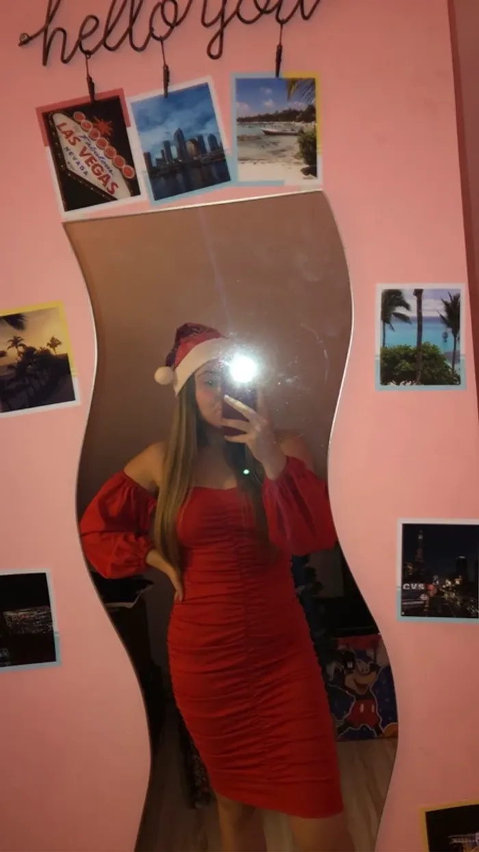 robe ruché col bardot rouge - photo numéro 2