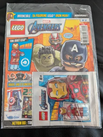 Figurine Lego Avengers Iron Man et son magazine neufs
