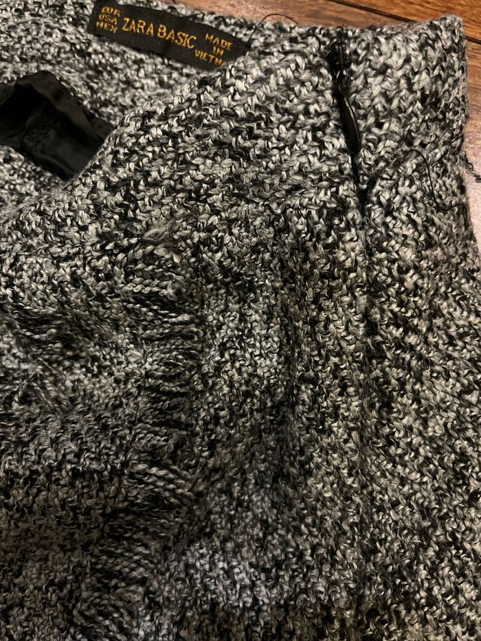 jupe courte grise zara taille s - photo numéro 5