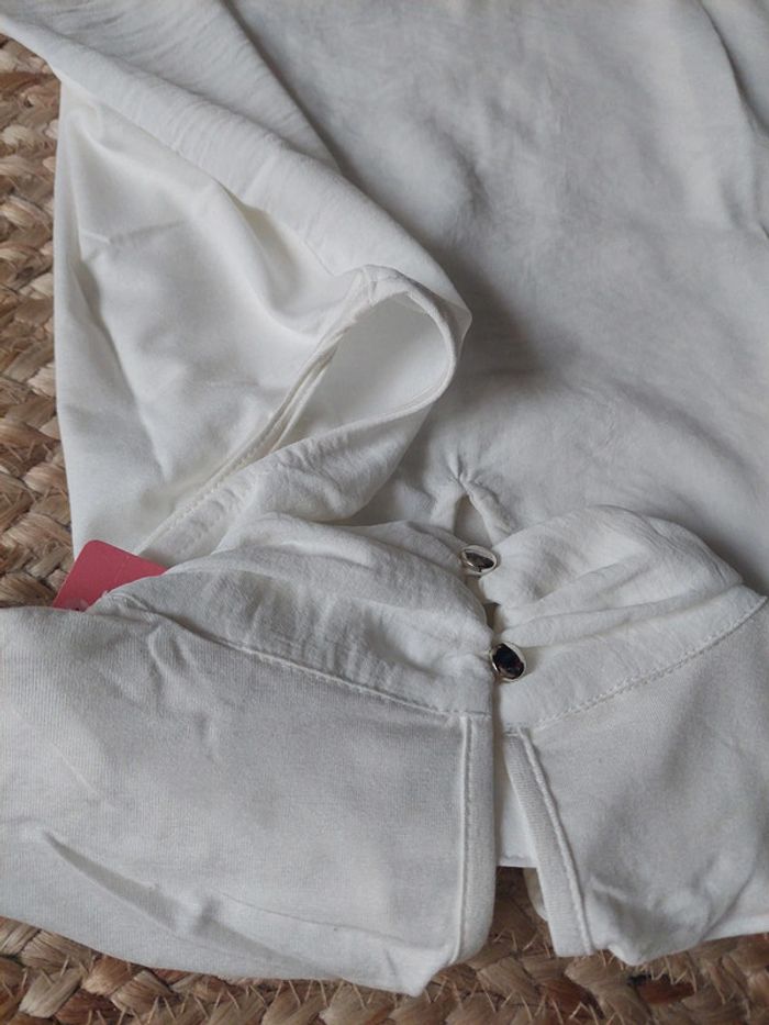 Blouse neuve valeur 24.99 naf naf blanche t S - photo numéro 4