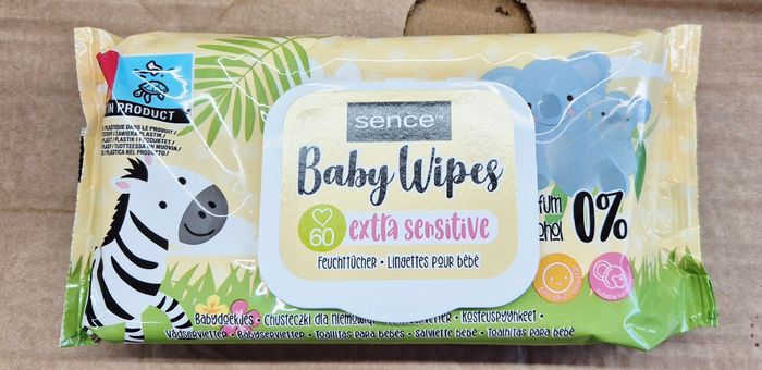 Lot de 24 paquets de lingettes pour bébé Sence "Extra Sensitive" - Neuves