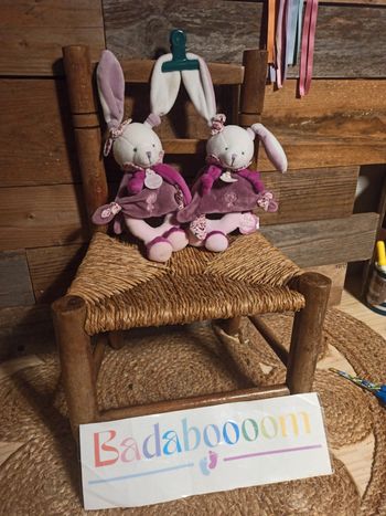 hochet doudou et Compagnie Cerise lapin tbe