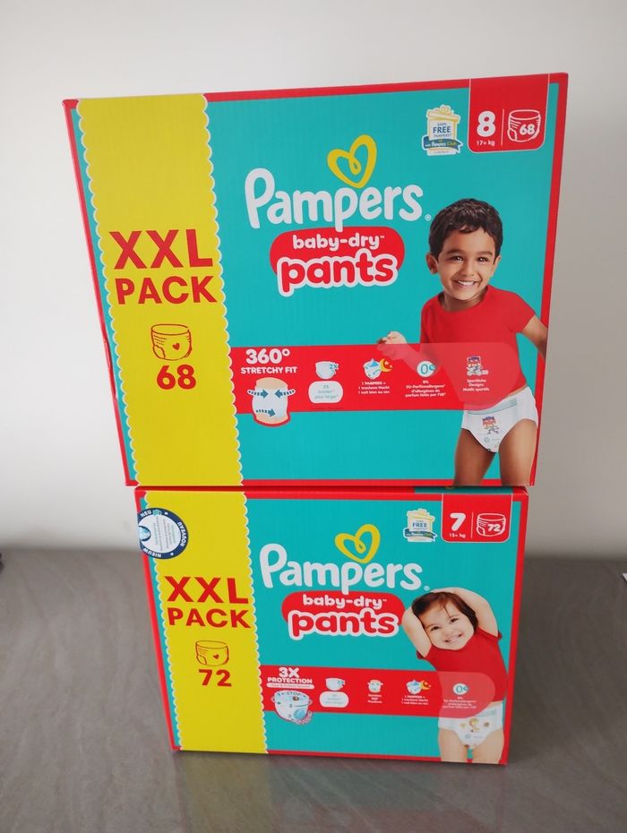Lot de 2 Méga pack de couches Pampers