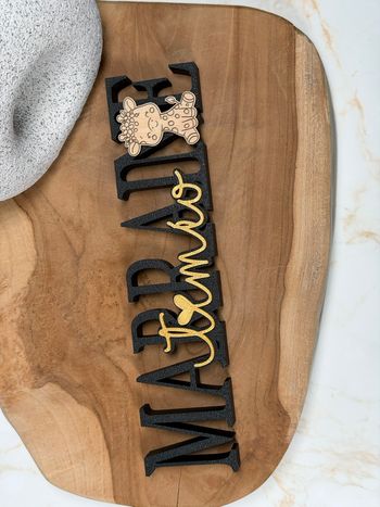 Cadeau Parrain et Marraine | Prénoms Filleul | Décoration Baptême Personnalisée | Multiples Couleurs