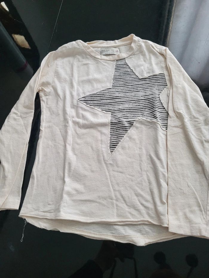 Haut ecru  zara 6 ans