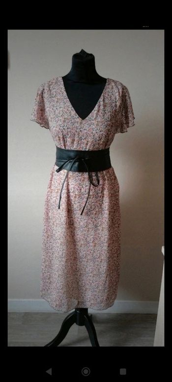 Robe assez longue fleurie 36 Jacqueline de Yong (sans ceinture)