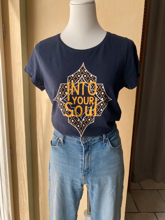 T-shirt marine Esmara 38/40 - photo numéro 5