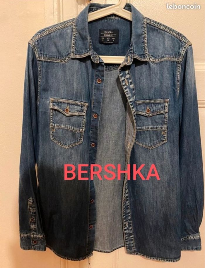 Chemise en jean Bershka Taille 36 - photo numéro 1