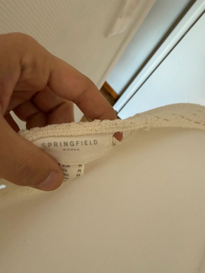 Robe de plage beige neuve en crochet taille M springfield - photo numéro 8