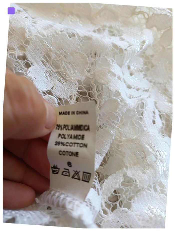 Gilet dentelle blanche manches longues sexy mignon romantique– Taille S - photo numéro 6