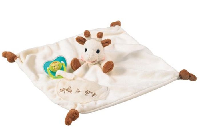 Doudou Sophie la girafe avec attache-sucette - Vulli