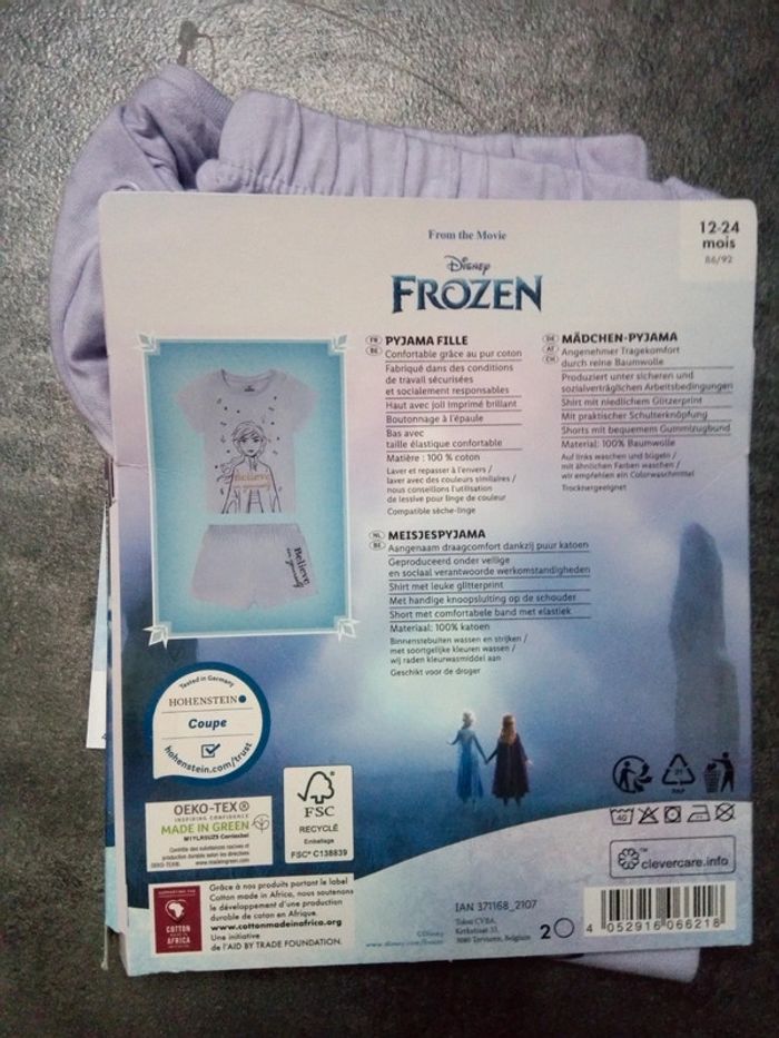 Pyjama Disney la reine des neiges - photo numéro 2