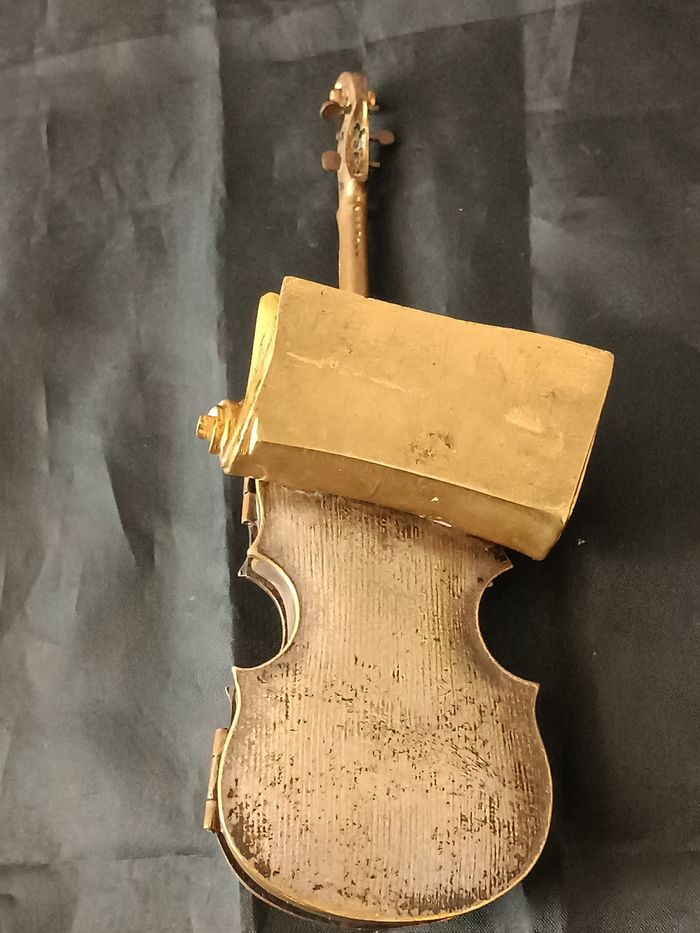 Ancienne boite violon bronze - photo numéro 5