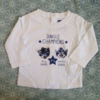 Tee-shirt blanc Tape à l'œil - 9 mois