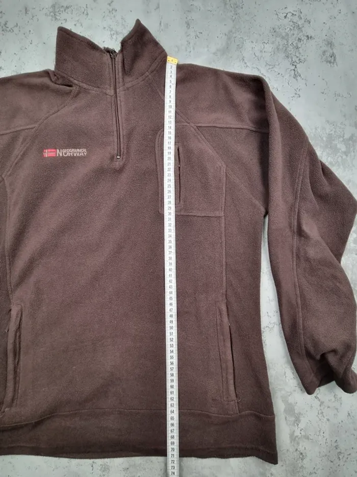 Polaire Half-Zip Geographical Norway Marron Foncé – Taille L Homme - photo numéro 8