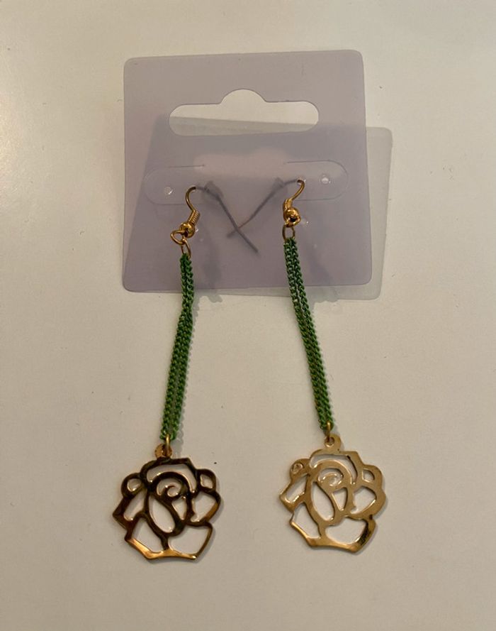 Boucles d’oreille fantaisie « fleur »