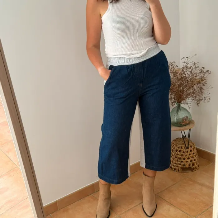 Pantalon bi matière Zara