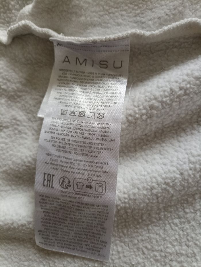 Sweat à Capuche Zippé Crème AMISU - Style Oversize Décontracté - photo numéro 6
