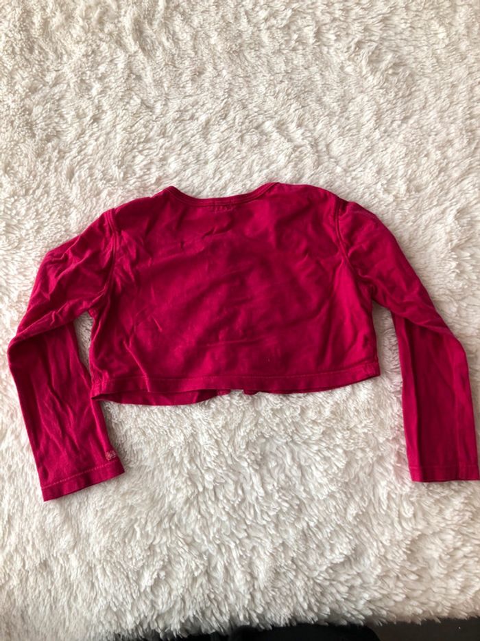 Gilet en maille tee-shirt rose - photo numéro 2