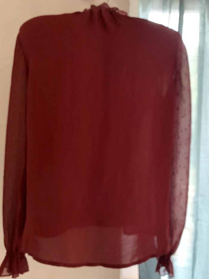 Blouse Kiabi bordeaux taille 38 manches longues - photo numéro 10