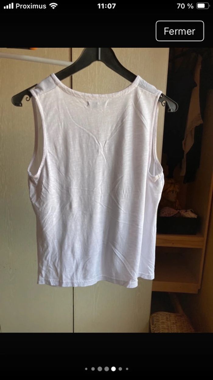 Superbe blouse vaporeuse légère lisèré argenté taille L - photo numéro 6