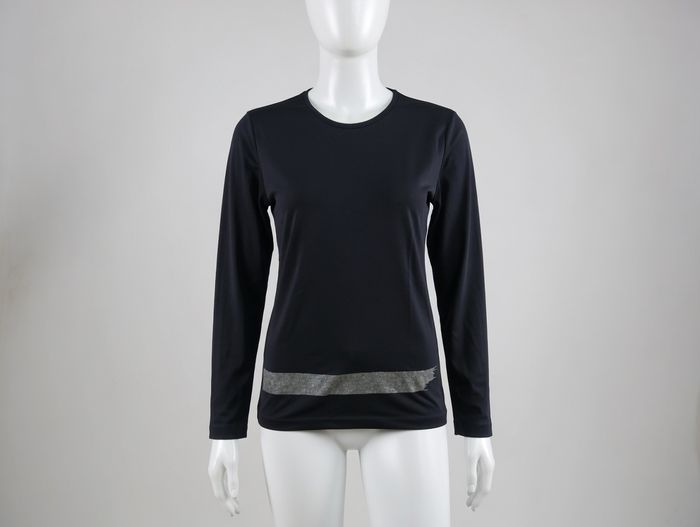 top noir et bande brillante manches longues Taille M Hennes collection Neuf