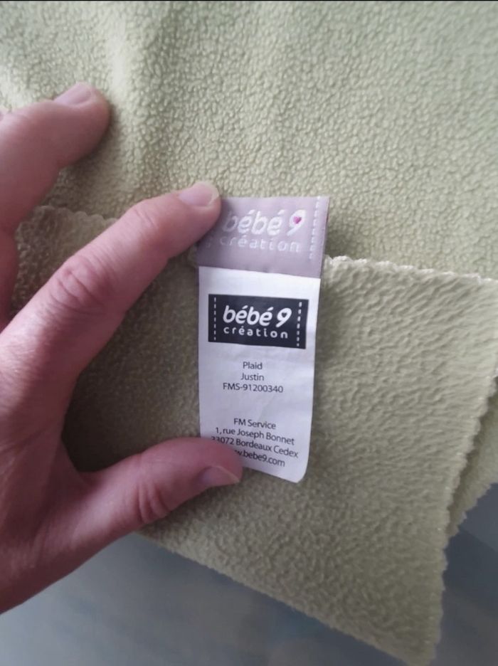 Plaid vert tilleul Bébé 9 - photo numéro 3