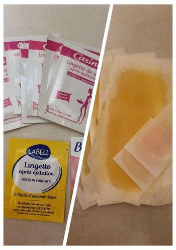 Lot cire dépilatoire et lingettes neuf