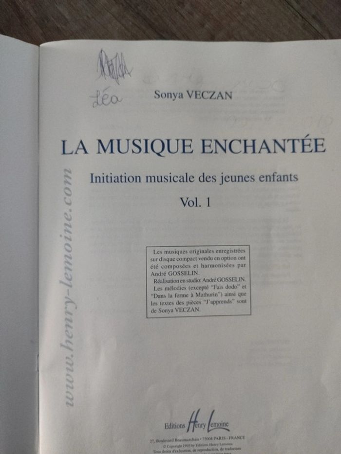Méthode " La musique enchantée" de Sonya Veczan volume1 - photo numéro 4